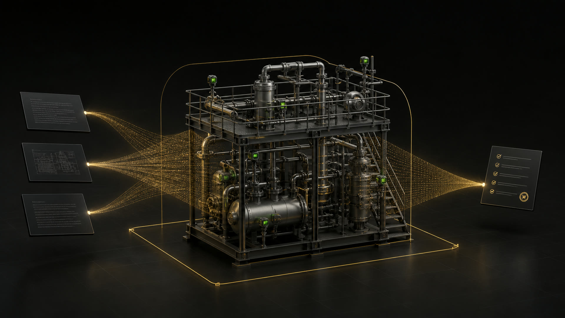 Bounded pilot scope connecting engineering inputs, one process unit and a decision-ready finding register.