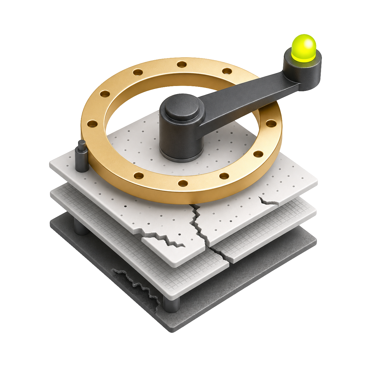 A controlled engineering review mechanism acting on stacked evidence.